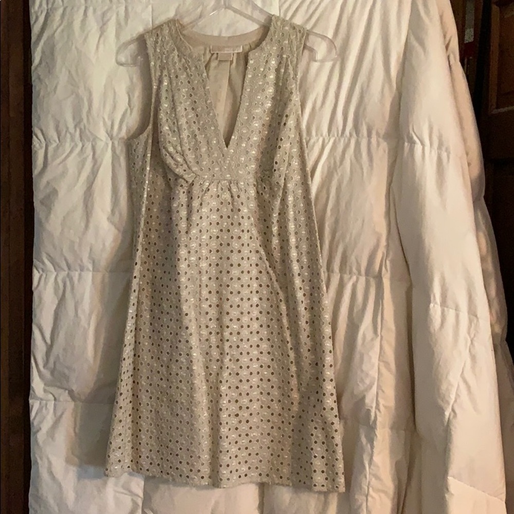Eyelet sleeveless dress